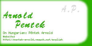 arnold pentek business card